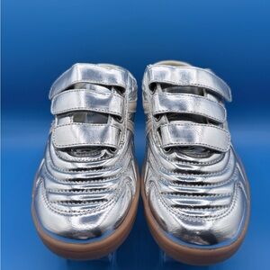 Steve Madden Silver Sneakers with Velcro Straps